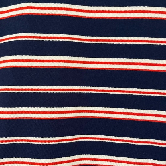 Zara striped mock neck tee women’s size medium 100% cotton red white & blue - Picture 7 of 11